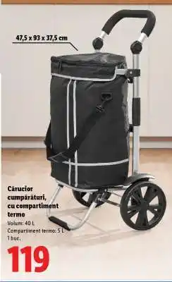 Lidl Cărucior cumpărături, cu compartiment termo Ofertă