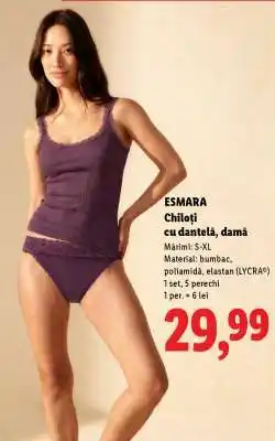 Lidl ESMARA Chiloți cu dantelă, damă Ofertă