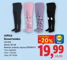 Lidl LUPILU Dresuri termice Ofertă