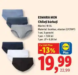 Lidl ESMARA MEN Chiloți bărbați Ofertă
