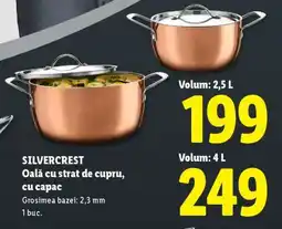 Lidl SILVERCREST Oală cu strat de cupru, cu capac Ofertă
