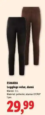 Lidl ESMARA Leggings velur, damă Ofertă