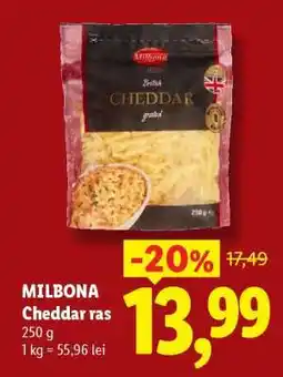 Lidl Milbona Cheddar ras Ofertă