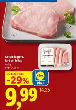 Lidl Cotlet de porc fără os, feliat Ofertă