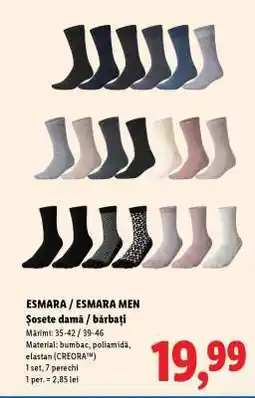 Lidl Esmara / Esmara men Șosete damă / bărbați Ofertă