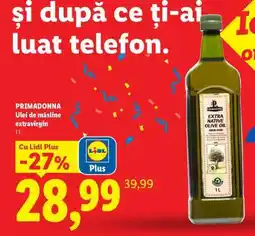 Lidl PRIMADONNA Ulei de măsline extravirgin 1L Ofertă
