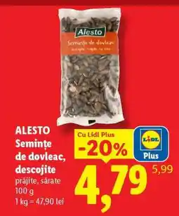 Lidl ALESTO Semințe de dovleac, descojite Ofertă