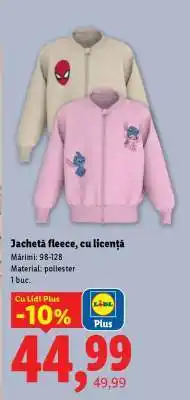 Lidl Jachetă fleece, cu licență Ofertă