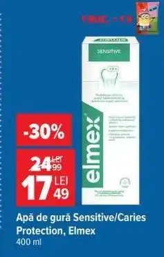 Carrefour Apă de gură Sensitive/ Caries Protection, Elmex Ofertă