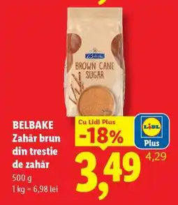 Lidl Belbake Zahăr brun din trestie de zahăr Ofertă