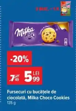 Carrefour Fursecuri cu bucățele de ciocolată, Milka Choco Cookies Ofertă