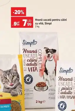 Carrefour Hrană uscată pentru câini cu vită, Simpl Ofertă