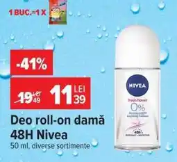 Carrefour Deo roll-on damă 48H Nivea Ofertă