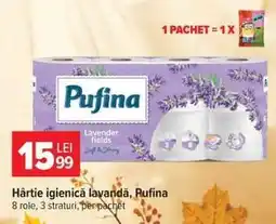 Carrefour Hârtie igienică lavandă, Pufina Ofertă