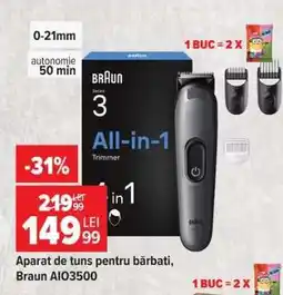 Carrefour Aparat de tuns pentru bărbați, Braun AIO3500 Ofertă