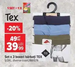 Carrefour Set x 3 boxeri bărbați, TEX Ofertă