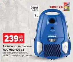 Carrefour Aspirator cu sac Heinner HVC-MBL1400-V2 Ofertă
