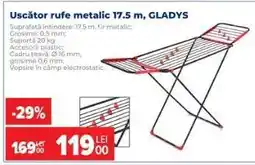 Carrefour Uscător rufe metalic 17.5 m, GLADYS Ofertă