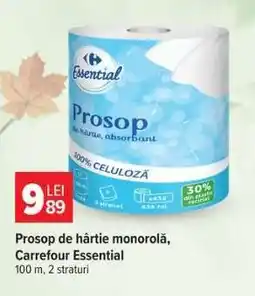 Carrefour Prosoape de hârtie monorola, Carrefour Essential Ofertă