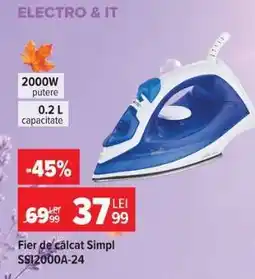 Carrefour Fier de călcat Simpl SSI2000A-24 Ofertă