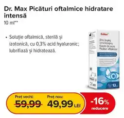 Dr.Max Dr. Max Picături oftalmice hidratare intensă Ofertă