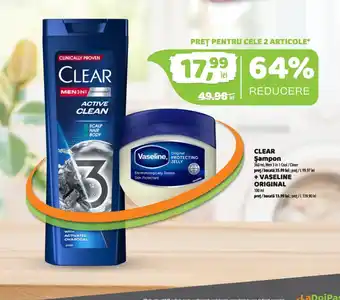 Clear şampon + vaseline original