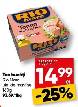 PROFI Rio Mare Ton bucăți ulei de măsline Ofertă