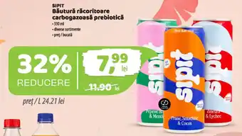 Sipit băutură răcoritoare carbogazoasă prebiotică