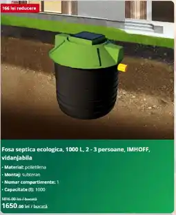 Dedeman Imhoff fosa septica ecologica Ofertă