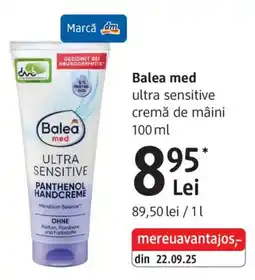 DM Balea med ultra sensitive cremă de mâini Ofertă