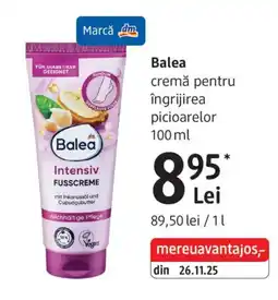 DM Balea cremă pentru îngrijirea picioarelor Ofertă