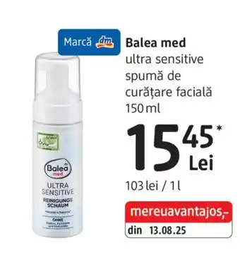 Balea med ultra sensitive spumă de curățare facială