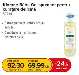 Dr.Max Klorane Bébé Gel spumant pentru curățare delicată Ofertă
