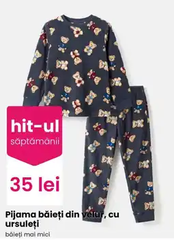 Pepco Pijama băieți din velur, cu ursuleți Ofertă