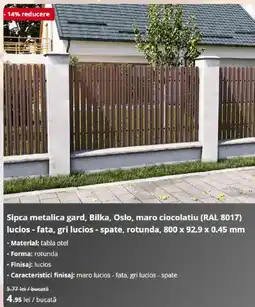 Dedeman Bilka sipca metalica gard oslo Ofertă