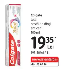 DM Colgate total pastă de dinți anticarii Ofertă