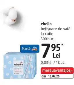 DM ebelin bețișoare de vată Ofertă