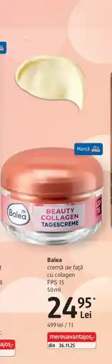 DM Balea beauty collagen tagescreme Ofertă