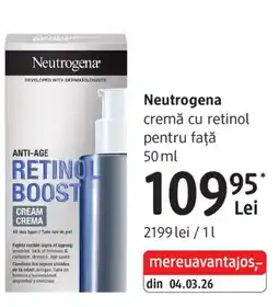 DM Neutrogena cremă cu retinol pentru față Ofertă