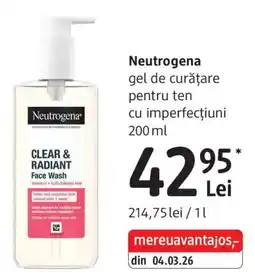 DM Neutrogena gel de curățare pentru ten cu imperfectiuni Ofertă