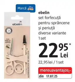 DM Ebelin set forfecuță pentru sprâncene și periuață Ofertă
