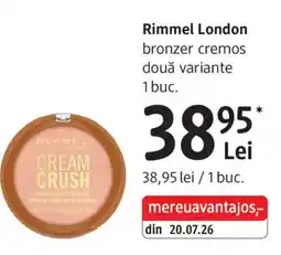 DM Rimmel London bronzer cremos Ofertă