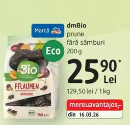 DM dmBio prune fără sâmburi Ofertă