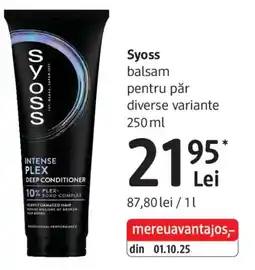 DM Syoss balsam pentru păr diverse variante Ofertă