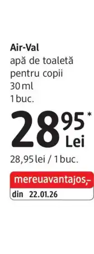 DM Air-Val apă de toaletă pentru copii Ofertă
