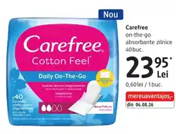 DM Carefree Cotton Feel Daily On-The-Go Ofertă