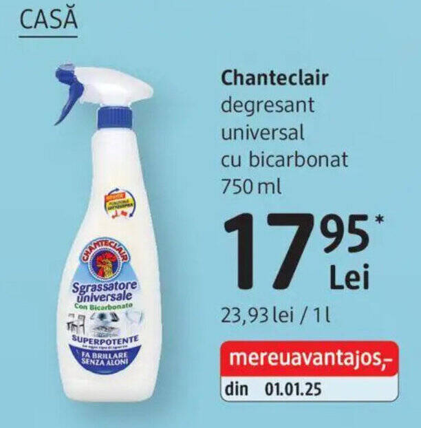 Chanteclair degresant universal 0.75 L. ofertă la DM