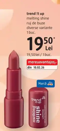 DM Trend it up melting shine ruj de buze Ofertă