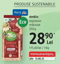 DM dmBio espresso măcinat Ofertă