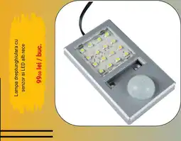 MatHaus Lampa dreptunghiulara cu senzor si LED alb rece Ofertă